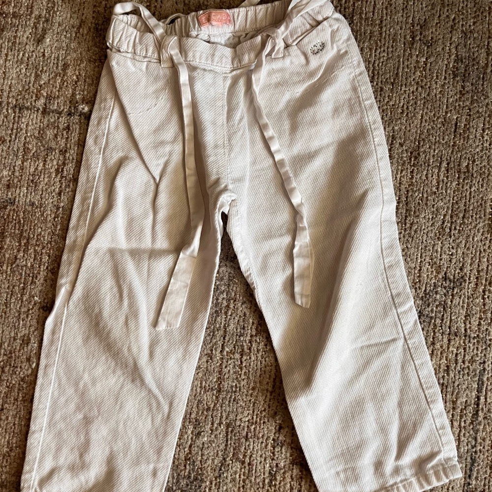 Kids Escada White linen pants